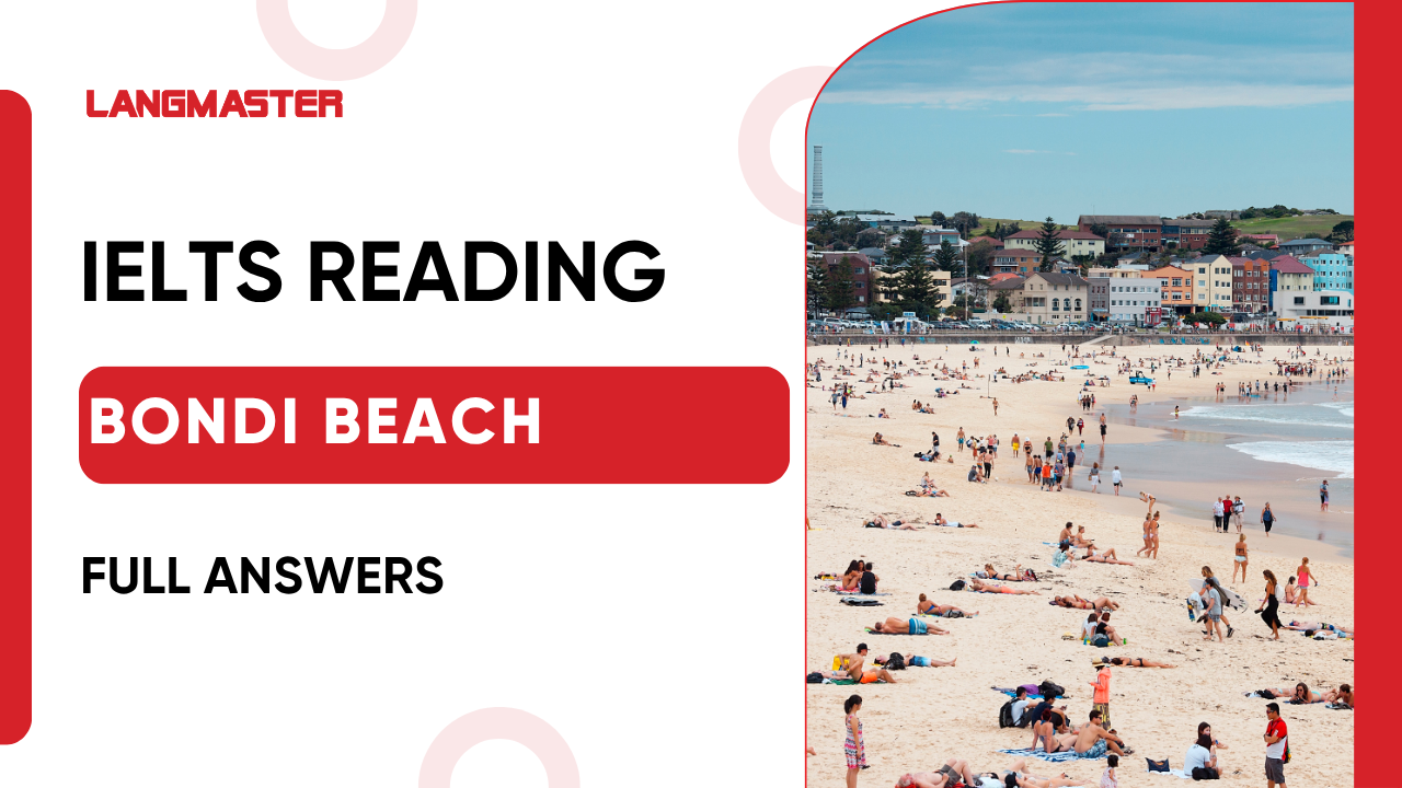Giải đề Bondi beach IELTS Reading [FULL ANSWERS]
